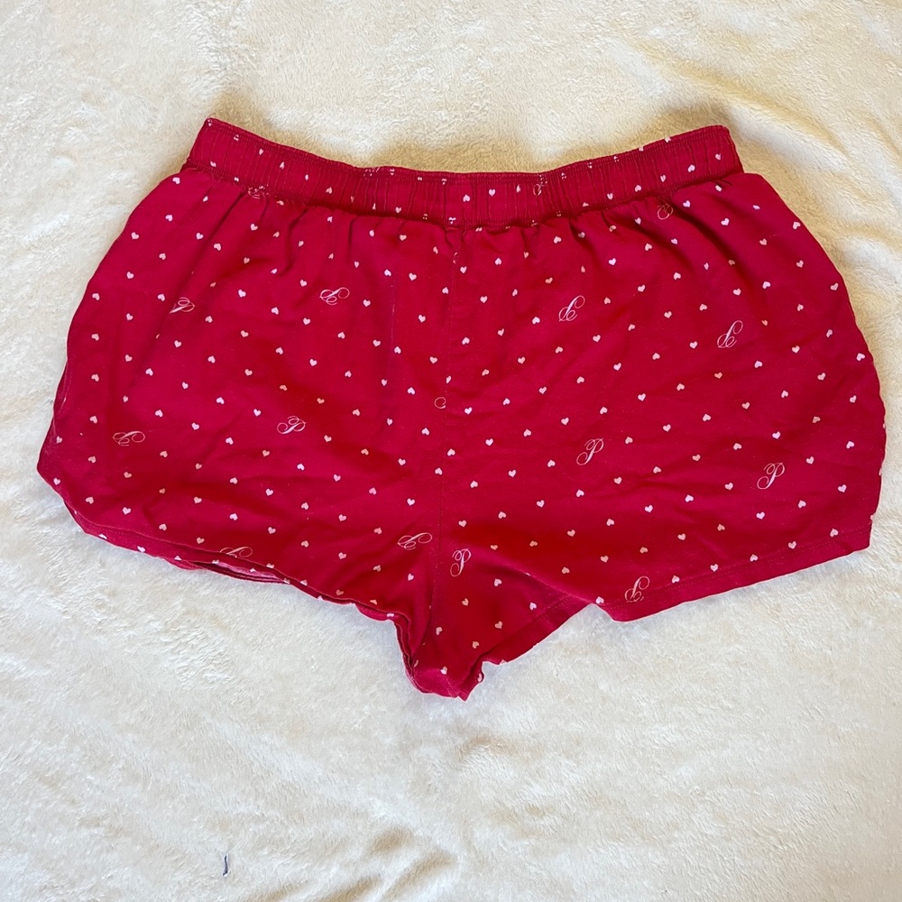 PINK Victoria's Secret Red Heart Print Pajama Shorts - Picture 4 of 4